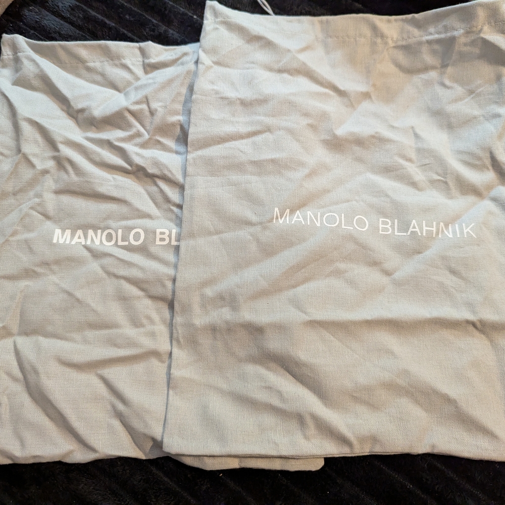 Manolo Blahnik Light Gray Dust Bags